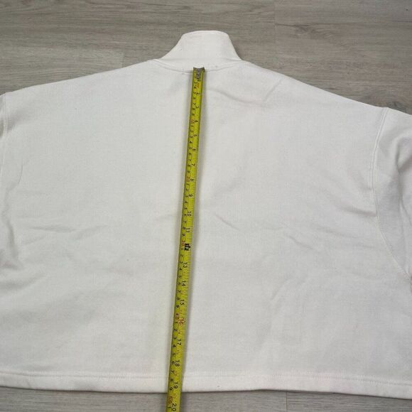 WeWoreWhat Cropped Oversized Sweater Womens Large White Quarter Zip - Picture 5 of 5